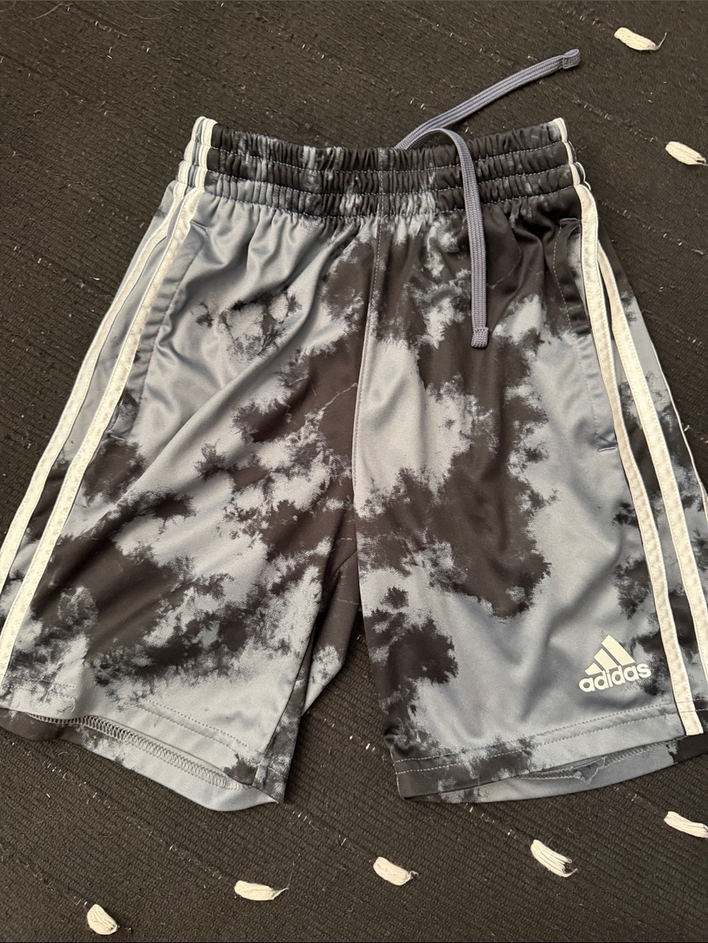 adidas Black & Gray Tie-Dye Performance Shorts